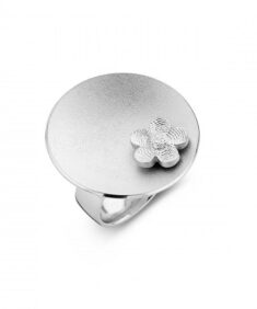 Sphere 5 Flower srebro 25mm - nakit-s-otiskom-prsta