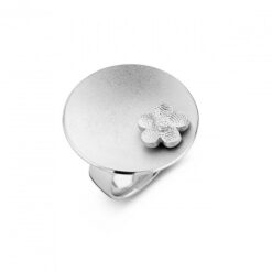 Sphere 5 Flower srebro 25mm - prstenje-s-otiskom-prsta