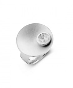 Sphere 1 Round srebro 25mm - nakit-s-otiskom-prsta